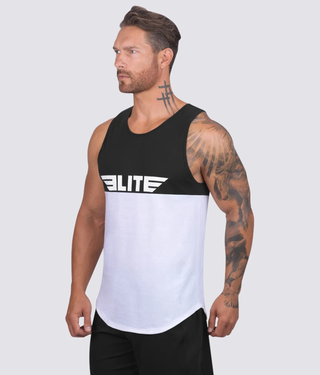 Men's Elite Sports Logo  Black/White Training Tank Top
