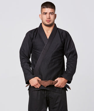 Essential Black Brazilian Jiu Jitsu Gi BJJ Uniform for Men