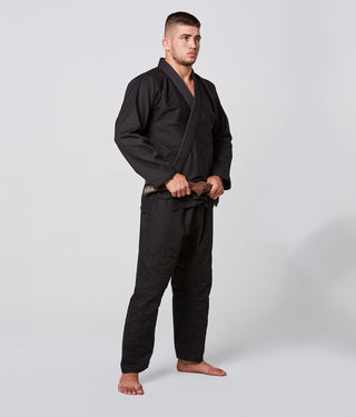 Essential Black Brazilian Jiu Jitsu Gi BJJ Uniform for Men