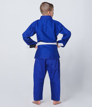 Essential Blue Brazilian Jiu Jitsu BJJ Gi Unifrom for Kids