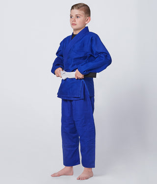 Essential Blue Brazilian Jiu Jitsu BJJ Gi Unifrom for Kids