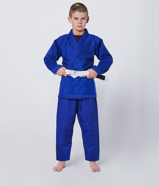 Essential Blue Brazilian Jiu Jitsu BJJ Gi Unifrom for Kids