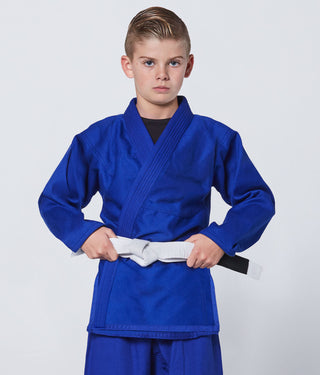 Essential Blue Brazilian Jiu Jitsu BJJ Gi Unifrom for Kids