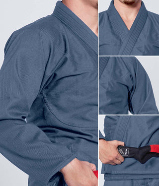 Essential Gray Brazilian Jiu Jitsu Gi BJJ Uniform for Men