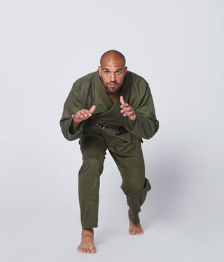 Essential Military Green Brazilian Jiu Jitsu Gi BJJ Uniform for Men