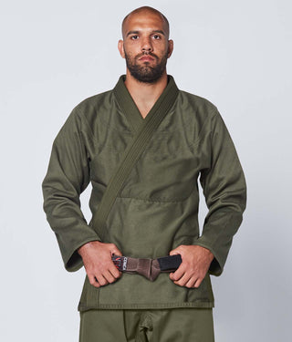 Essential Military Green Brazilian Jiu Jitsu Gi BJJ Uniform for Men