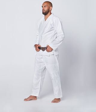 Essential White Brazilian Jiu Jitsu Gi BJJ Uniform for Men