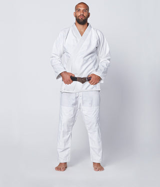 Essential White Brazilian Jiu Jitsu Gi BJJ Uniform for Men