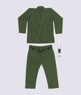 Men's Basic Military Green Brazilian Jiu Jitsu BJJ Gi