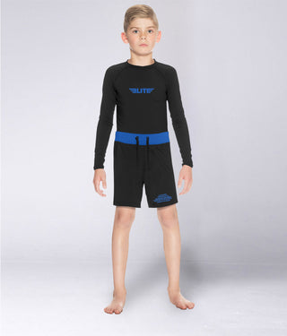 Kids' Black Jack Blue Kids Wrestling Shorts