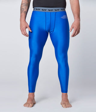 Men's Plain Blue Compression Boxing Spat Pants