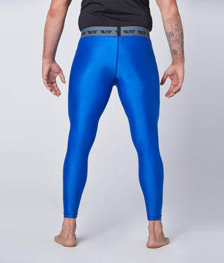 Men's Plain Blue Compression Boxing Spat Pants