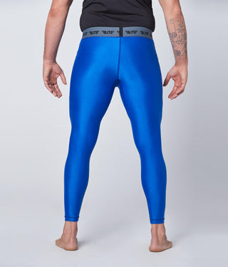 Men's Plain Blue Compression Taekwondo Spat Pants