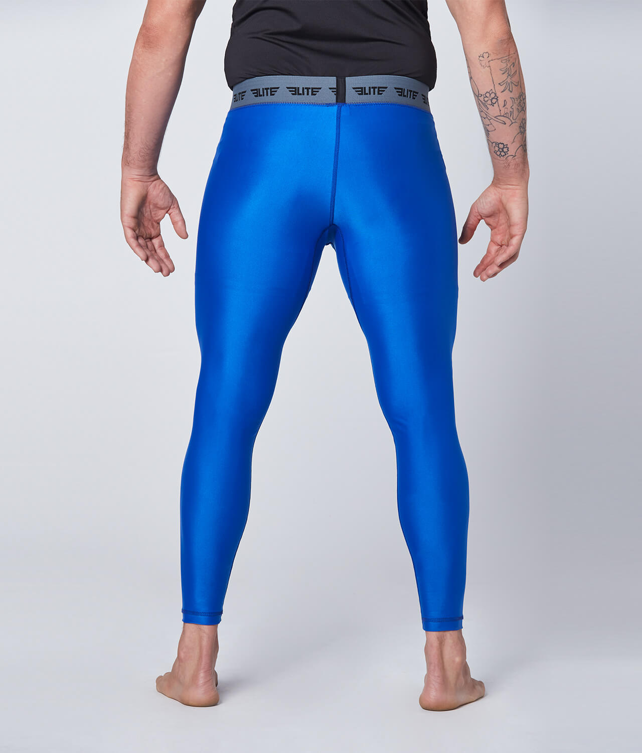 Elite Sports Plain Blue Compression Training Spat Pants