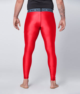 Plain Red Compression Training Spat Pants for Men
