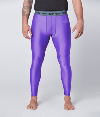 Men's Plain Purple Compression Wrestling Spat Pants