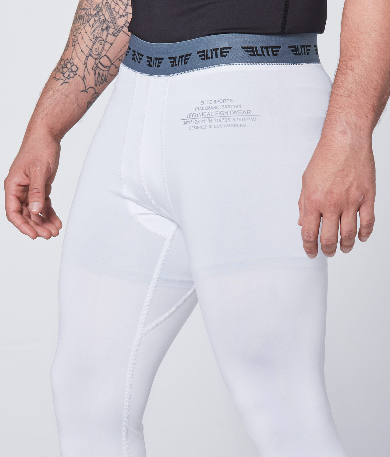 Elite Sports Plain White Compression Judo Spat Pants