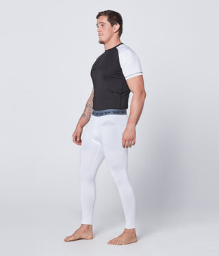 Men's Plain White Compression Taekwondo Spat Pants