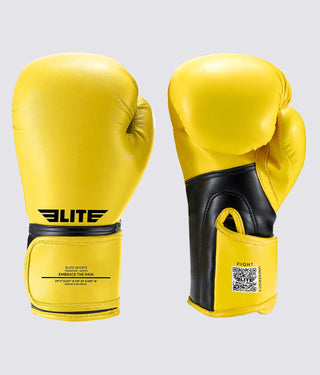 Elite Sports Plain Yellow Kids' Boxing Gloves