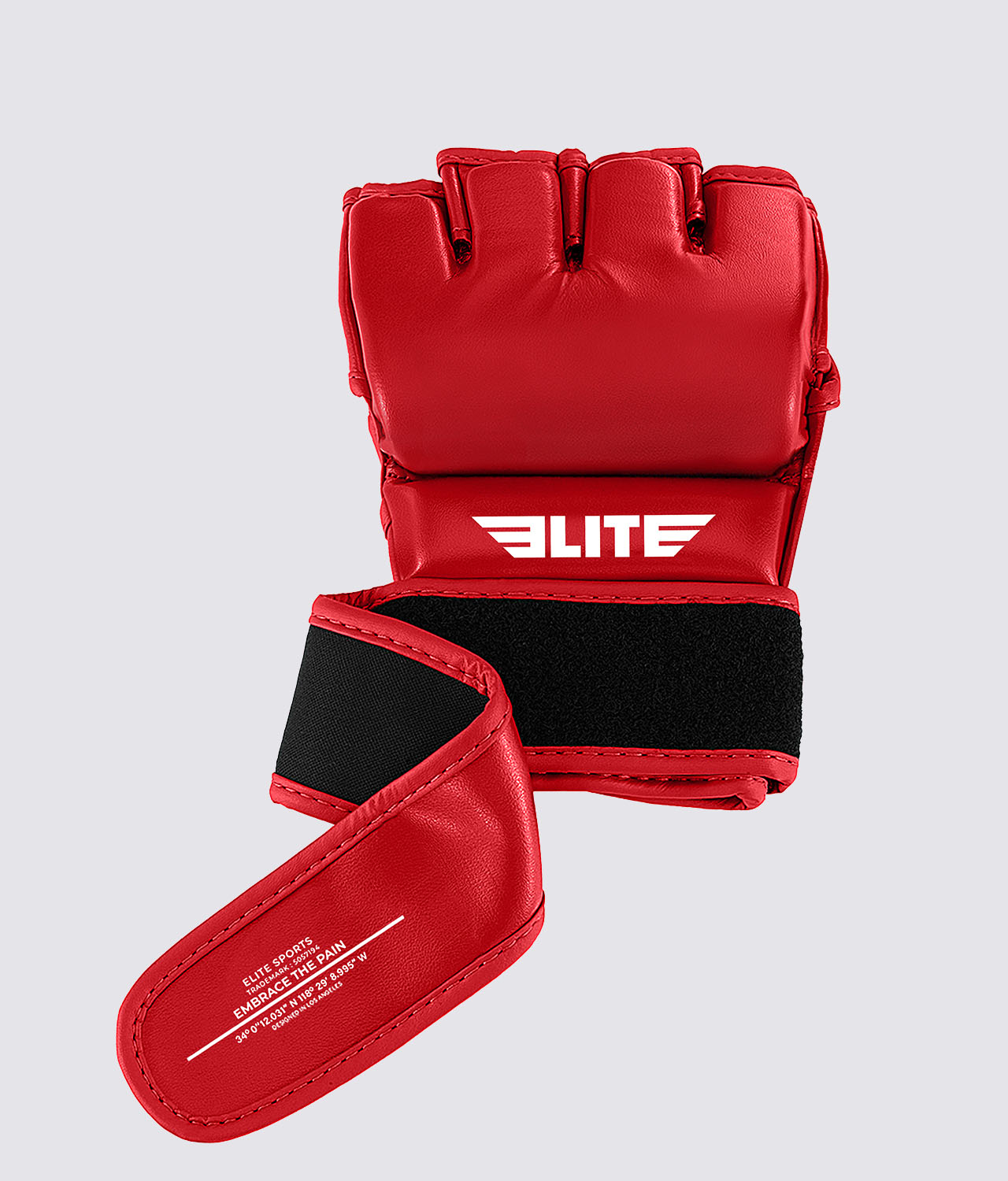 Adults' Essential Red MMA Half Mitts Grappling Gloves