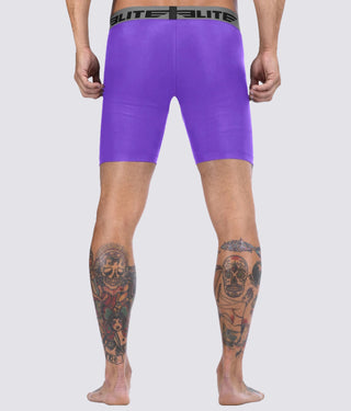 Elite Sports Flatlock Seams Purple Compression Boxing Shorts