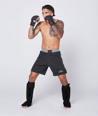 Adults' Standard Black/Black Karate Shin Guards