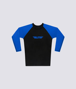 Standard Blue Long Sleeve Training Rash Guard for Men