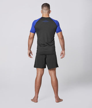 Standard Blue Short Sleeve Training Rash Guard for Men