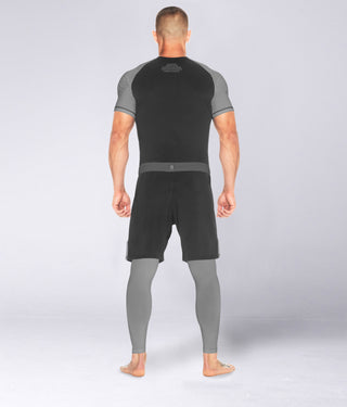 Men's Standard Gray Short Sleeve Judo Rash Guard