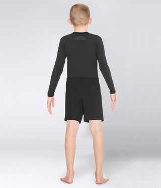 Kids' Standard Black Long Sleeve NO-GI Rash Guard