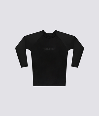 Men's Standard Black Long Sleeve Judo Rash Guard