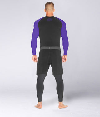 Men's Standard Purple Long Sleeve Judo Rash Guard