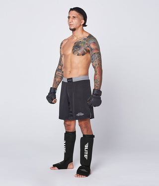 Adults' Standard Black Taekwondo Shin Guards