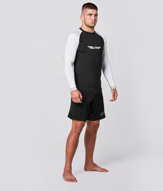 Men's Standard White Long Sleeve Judo Rash Guard