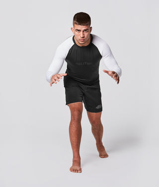 Men's Standard White Long Sleeve Judo Rash Guard