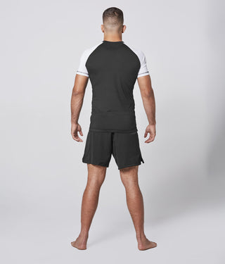 Standard White Short Sleeve Training Rash Guard for Mens