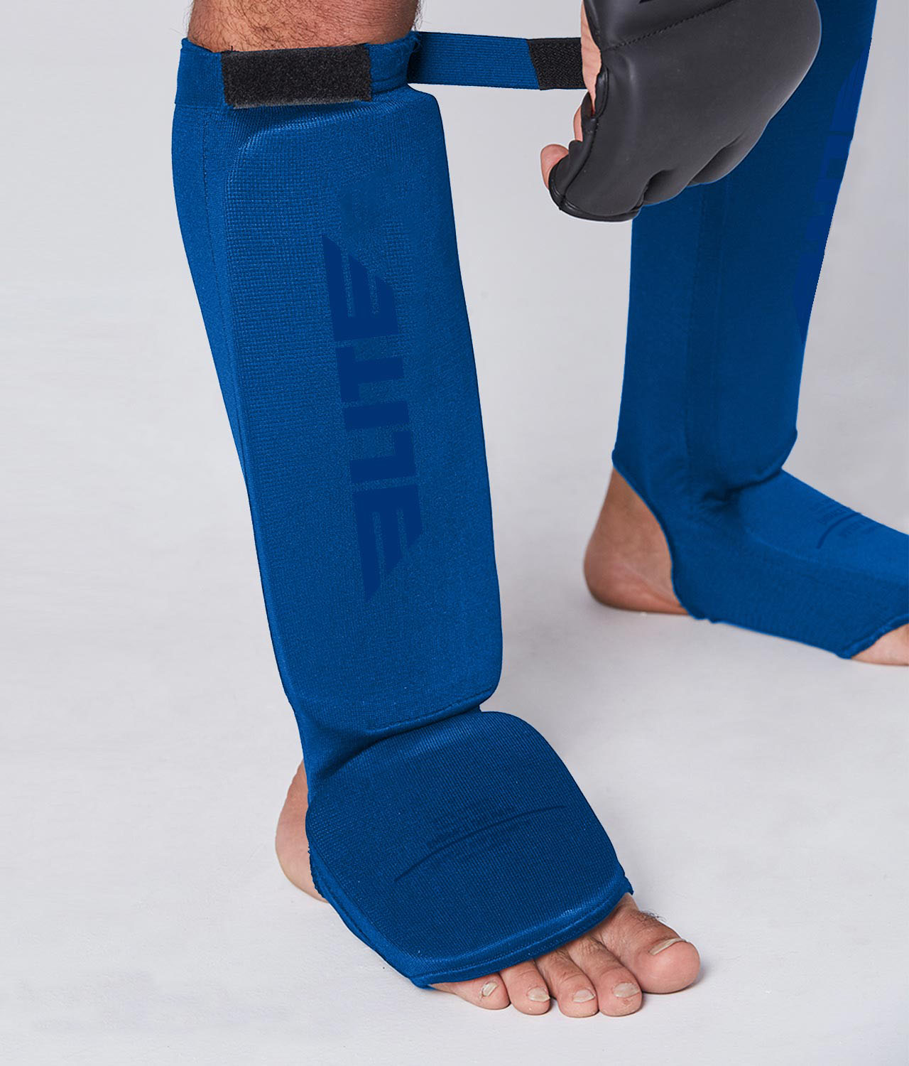 Elite Sports Standard Blue Wrestling Shin Guards Elite Sports