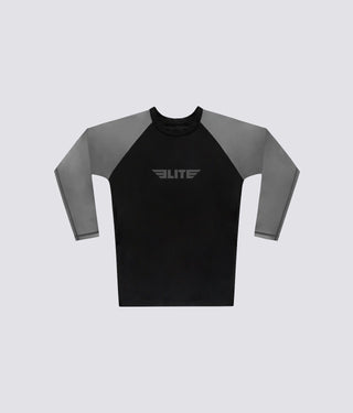 Kids' Standard Gray Long Sleeve Judo Rash Guard