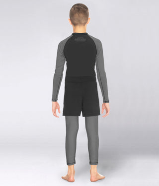 Standard Gray Long Sleeve Training Rash Guard for Men for Kids