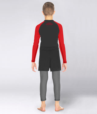 Kids' Standard Red Long Sleeve NO-GI Rash Guard