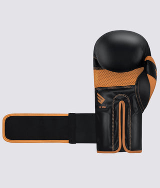 Kids' Standard Black/Copper Boxing Gloves