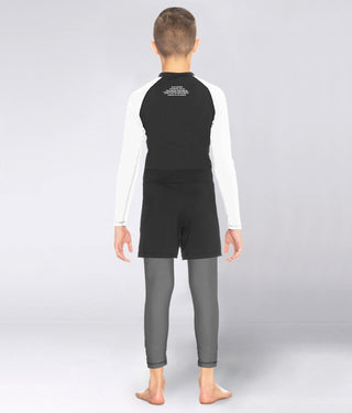Kids' Standard White Long Sleeve NO-GI Rash Guard