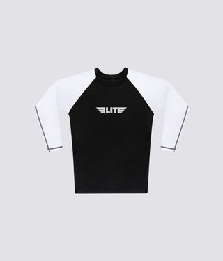 Standard White Long Sleeve Training Rash Guard  for Kids
