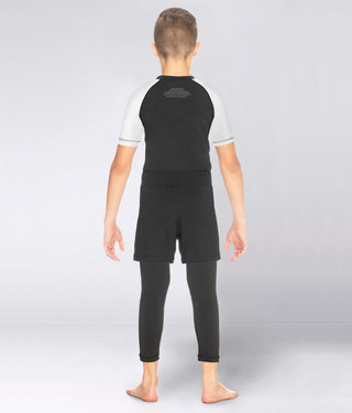 Kids' Standard White Short Sleeve NO-GI Rash Guard