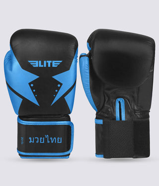 Adults' Star Black/Blue Muay Thai Gloves