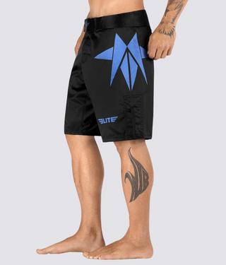 Adults' Star Sublimation Black/Blue Training Shorts