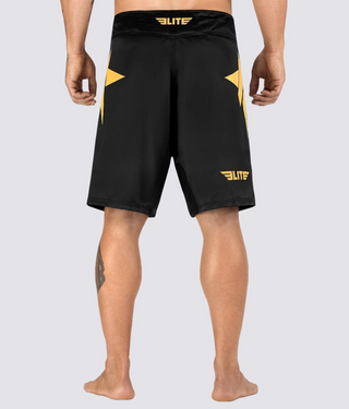 Mens' Star Black/Gold Wrestling Shorts