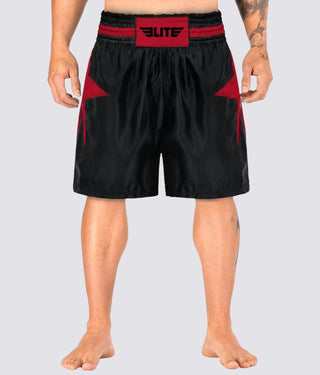 Elite Sports Star Series Sublimation Extreme Softness Black/Red Boxing Shorts