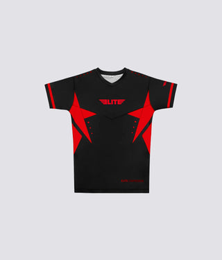 Men's Star Red Short Sleeve Training Rash Guard