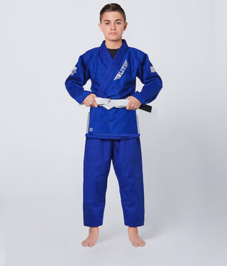 Core Blue Brazilian Jiu Jitsu BJJ Gi Unifrom for Kids